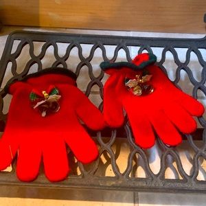 Vintage Festive Christmas Jingle Gloves